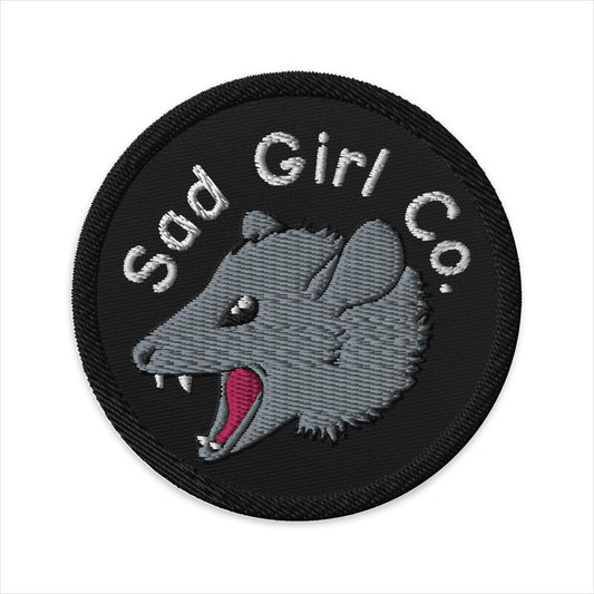 Sad Girl Co. Opossum Embroidered Patch